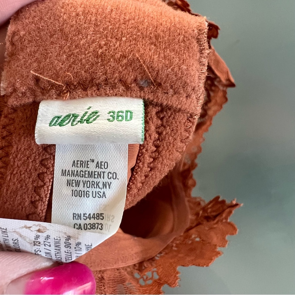 Aerie Lace Bra in Rust Orange